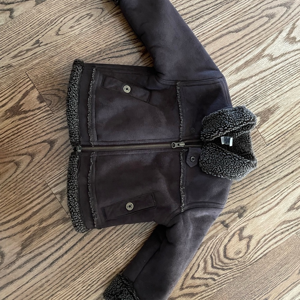Brown baby gap suede and Sherpa jacket
